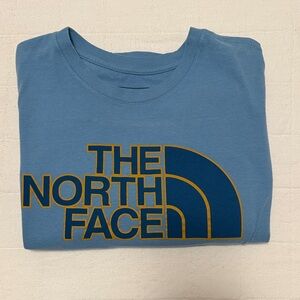 The North Face Blue Tee with Gold Accents
